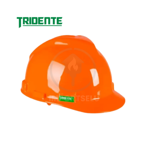 casco tridente naranja